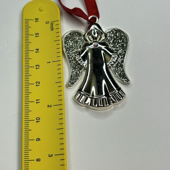Harvey Lewis Angel Ornament silvertone 2 inches - Picture 5 of 5